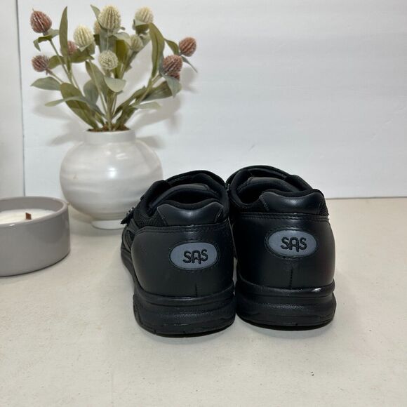 SAS Tour Mesh Hook & Loop Walking Shoes Sneakers Black Women 9.5 Wide NWOB - Picture 4 of 8
